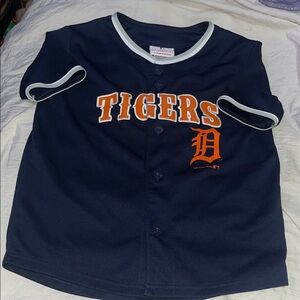 Kids Navy Blue Tigers Baseball Jersey